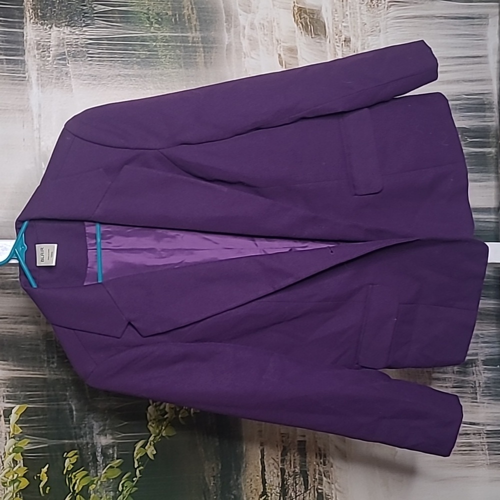Blair Womens 12 super sharp purple business suit coat dress jacket blazer
